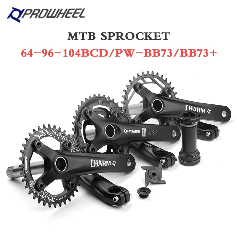 PROWHEEL Mountain Bike Sprockets 6/7/8/9/10/11 Speed 170mm Crank 22/24/26/28/30/32/36/38/40/42T Chainrings MTB Bicycle Crank set