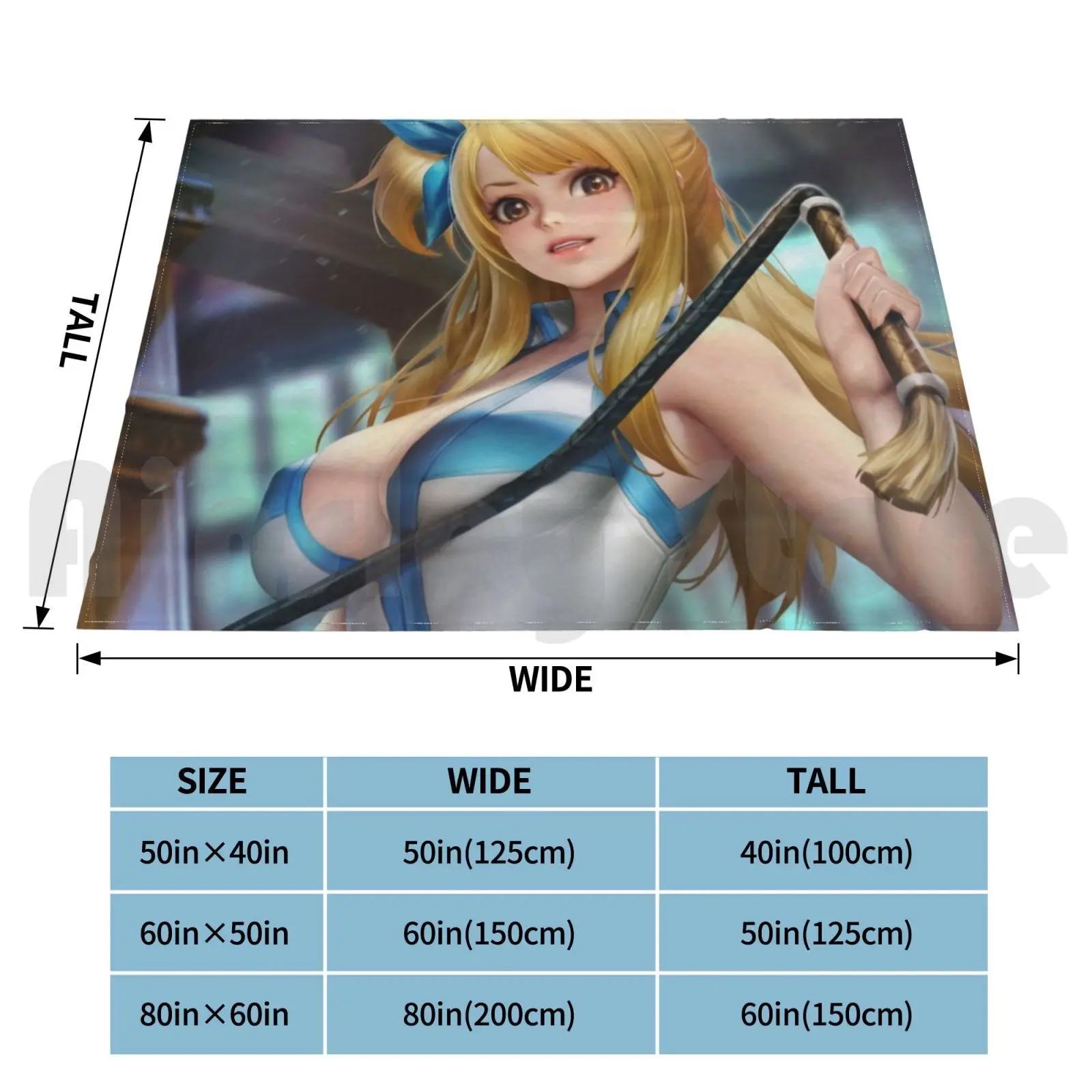 Lucy Blanket Fashion Custom Cute Girls Sexy Boobs Hot Lewd Thicc Adult Ecchi Erotic Hentai Fairy Tail Anime