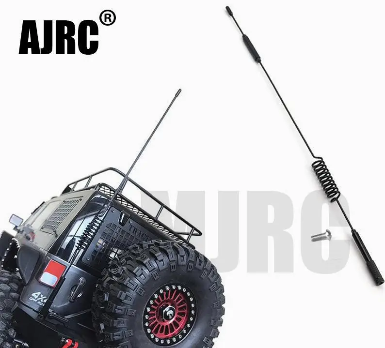 1PCS 190 290mm RC Car Metal Decorative Antenna for 1:10 RC Crawler Axial SCX10 90046 Trax D90 D110 TRX-4 RC4WD TRX-6 G63