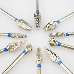 10 sztuk/pudło stal wolframowa Dental Carbide Burs Lab Burrs wiertło zębate laboratorium dentystyczne materiały