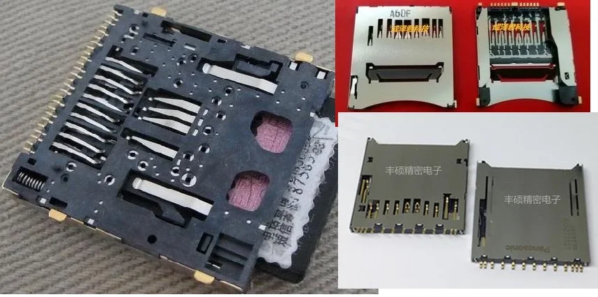 SIM SD card holder TF card connector  SCDG2C0101 SCDAAA0100  AXA263021PK-P AXA2S63022P AXA2R63361C02