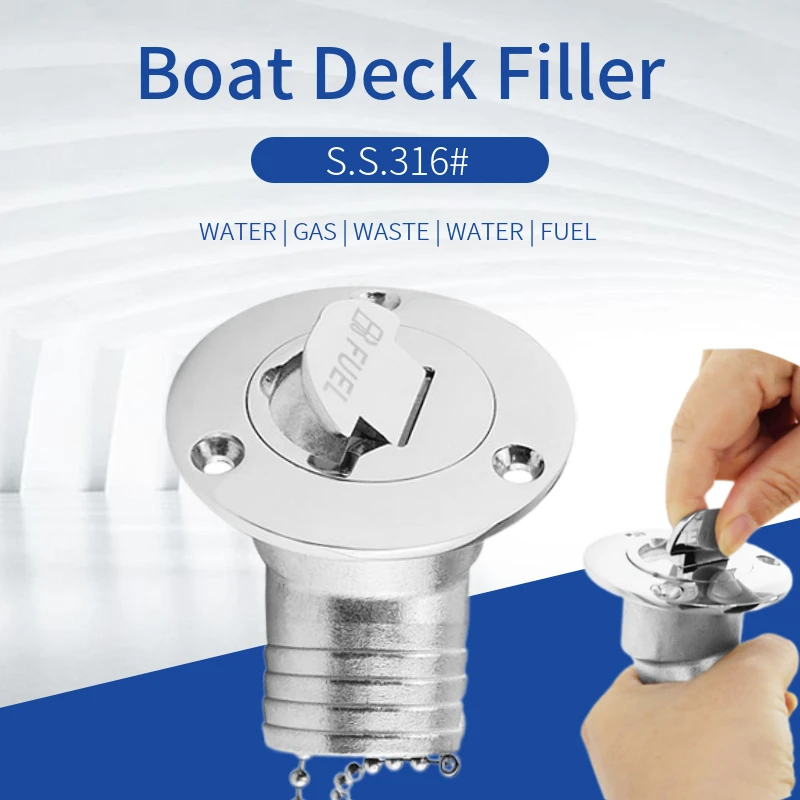 Stainless Steel Deck Water Boat Deck Filler With Keys For Marine Truck