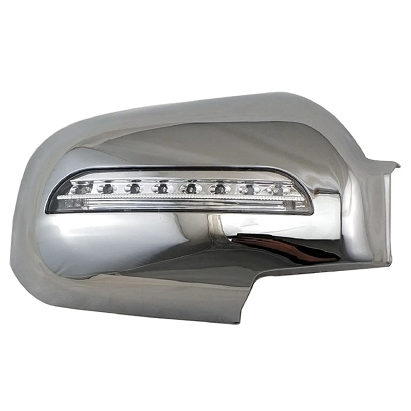 Car Door Mirror Covers with LED for Hyundai Tucson 2006-2009 ABS Chrome