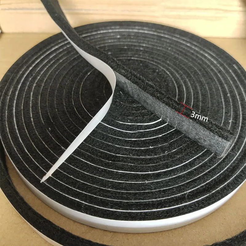 Carbon Fiber Felt Strip BBQ Barbecue Sealing Strip Black High Temperature Fireproof Insulation Barbecue Sealing Strip