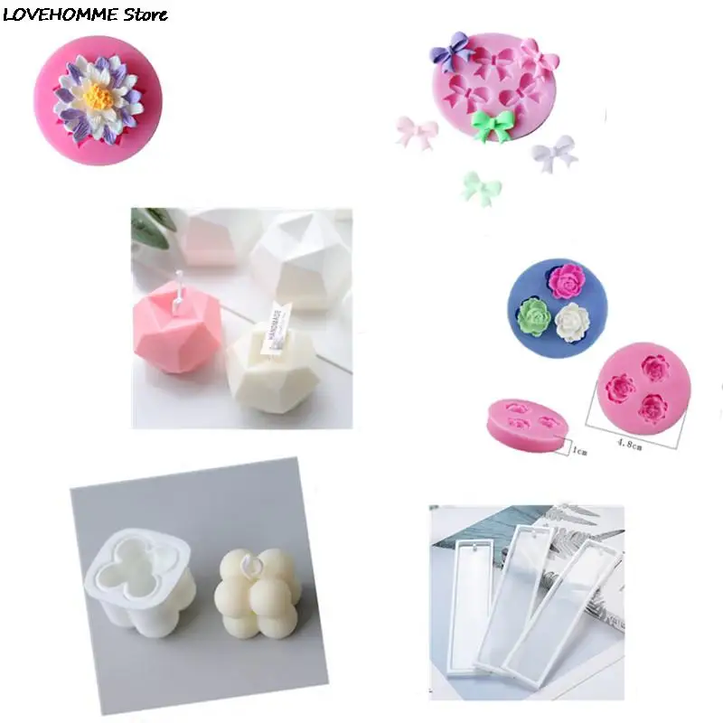 Hot Sale Silicone DIY Candles Mould Candles mold Aromatherapy Plaster Candle 3D Hand-made Sugar Cake Silicone Mold Art Tools image 2