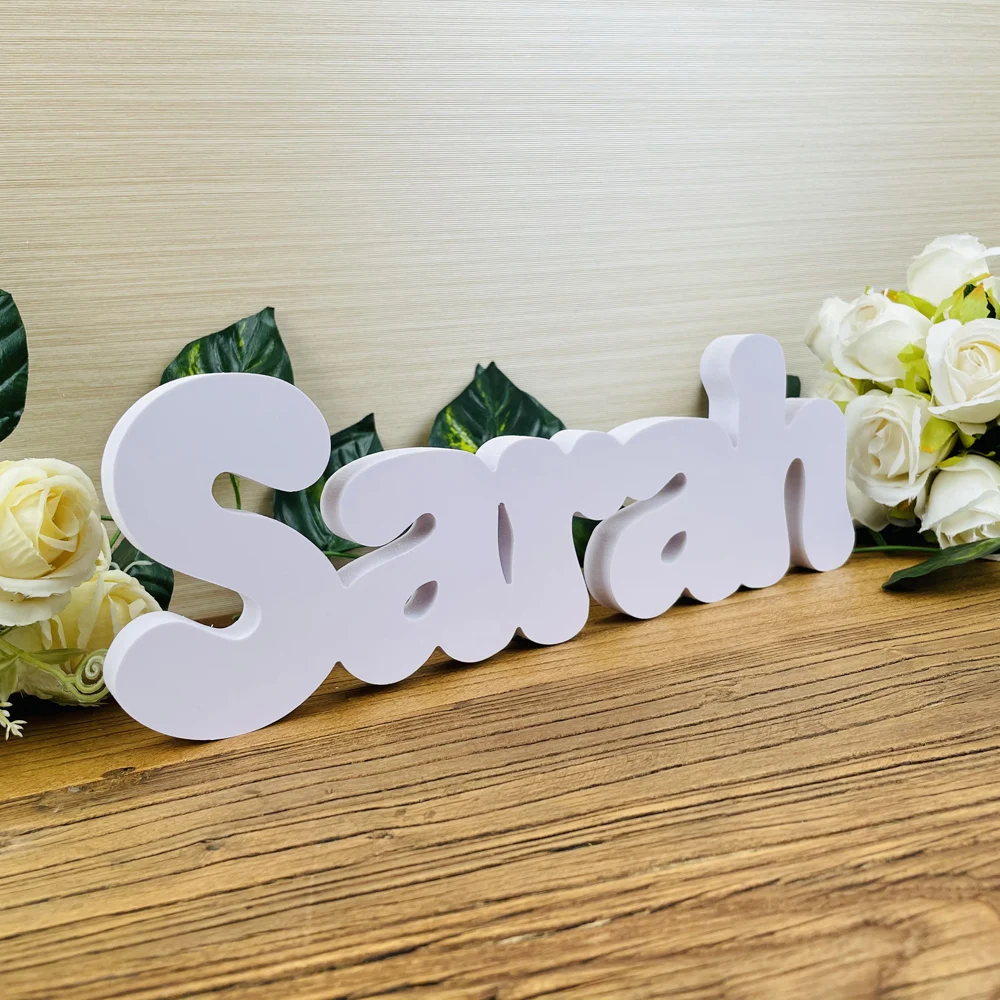 Customization Wood Standing Letters Sign Decorations Personalised Mariage Birthday Party Decorations Children\'s Name Wall Letter