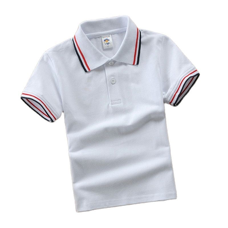  Boys Teens Short Sleeve Shirt 2023 Summer Fashion Cartoon Bear Embroidery School Clothes Little Girl Polo Shirts 2-14 Years Tops 