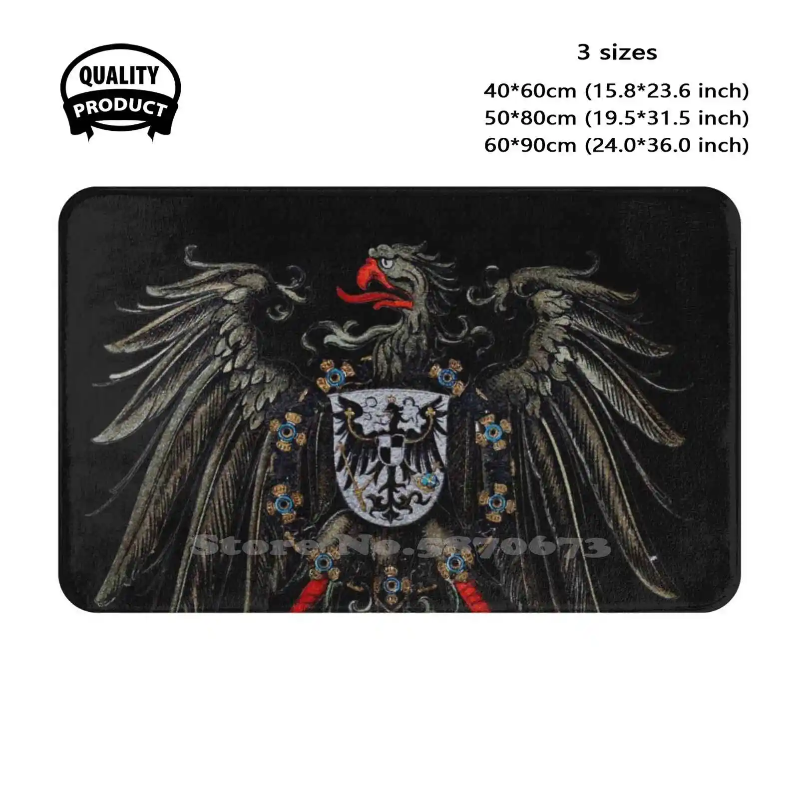 

German Imperial Eagle Soft Cushion Home Carpet Door Mat Car Rug Germany Holy Roman Empire West Charles Great Imperium Eagle