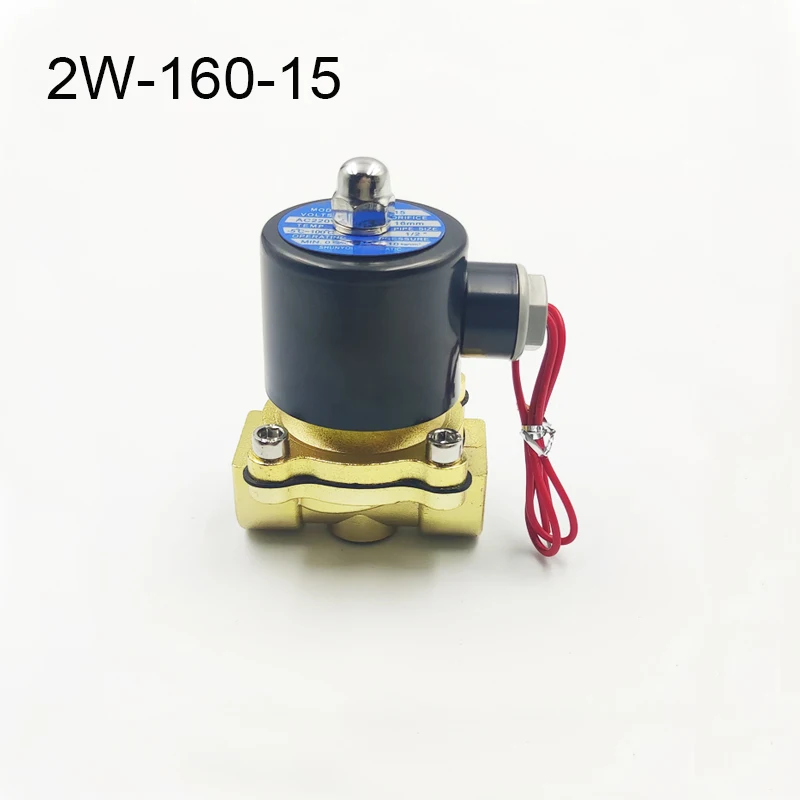 

Electric Solenoid Valve Pneumatic 2 Port Water Air Gas 2W-160-15 Solenoid Valve normally closed brass DN15 1/2"220V