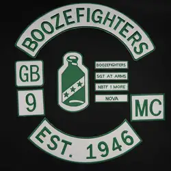 Booze Fighters Est.1946 MC ricamo Biker Patch vestiti adesivi accessori abbigliamento Badge