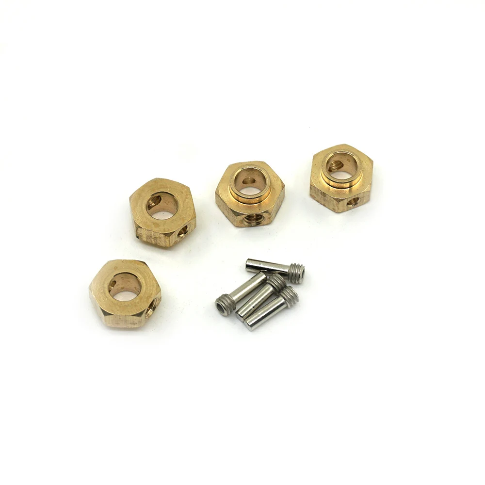 AXSPEED 5/8/9/10/11/12/15/20 mm schweres Messing 12 mm Radnaben Sechskant verlängerter Adapter für TRX-4 TRX-6 1/10 RC Crawler Autoteile – Detail 11