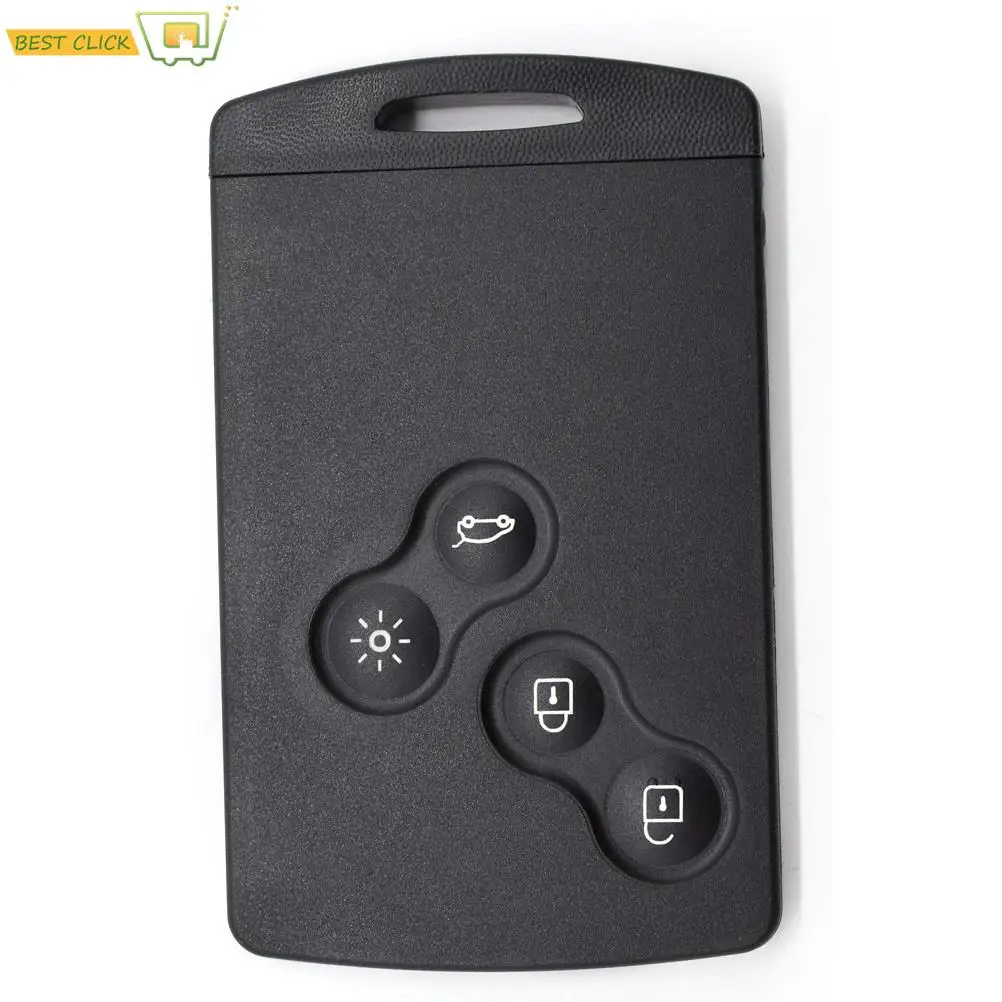 4 Buttons Key Shell For Renault Koleos Megane 2 3 Clio Captur Laguna Fob Remote Smart Card Key Case With Insert Small Key Blade