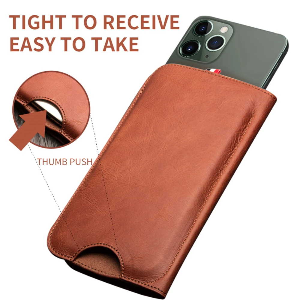 QIALINO Fashion Genuine Leather Wallet Case  for Apple iPhone 11 Fashion Handmade Bag with Card Slots for iPhone 11 Pro Max