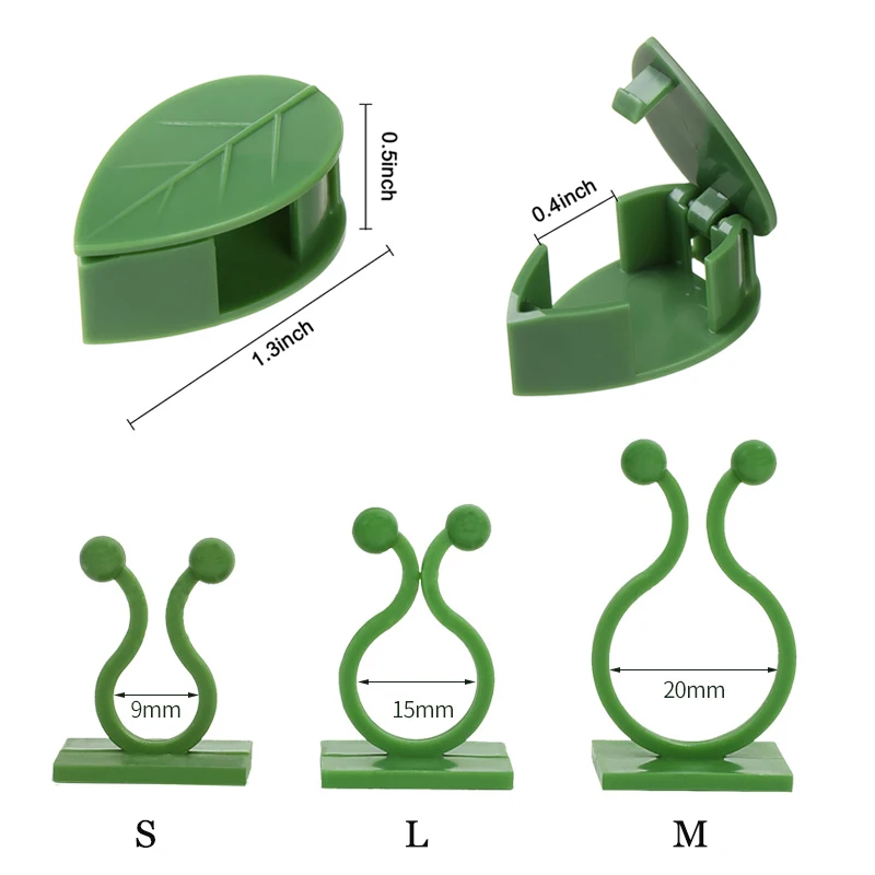 Plant Climbing Wall Fixture Clips Rattan Vine Fixer Self-Adhesive Hook Invisible Garden Binding Clip Wall StickyClip