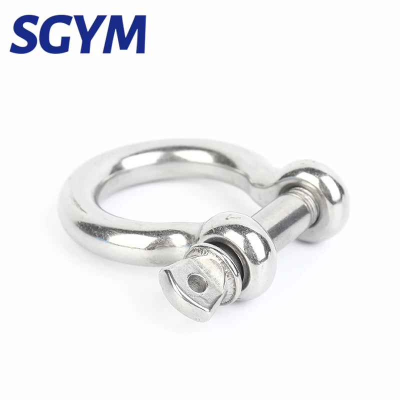 304 Stainless Steel Shackle Bow U-type High-Strength Lifting Ring Buckle Connection Fixed Chain M4 M5 M6 M8 M10 M12 M14 M16