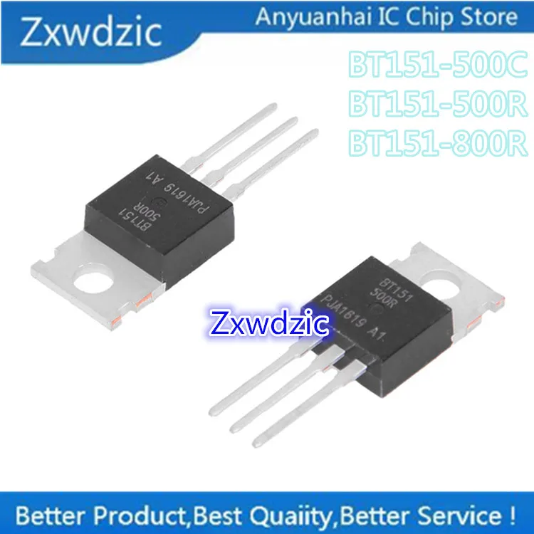 10pcs 100% New Imported Original  BT151  BT151-500C  BT151-500R  BT151-800R  TO-220 single transistor triode