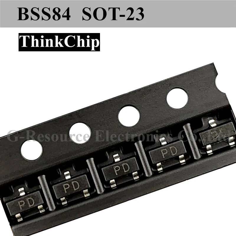 (100 قطعة) BSS84 SOT-23 SMD ترانزستور التأثير الميداني MOS-FET BSS84LT1G sot23 (وضع علامة PD)
