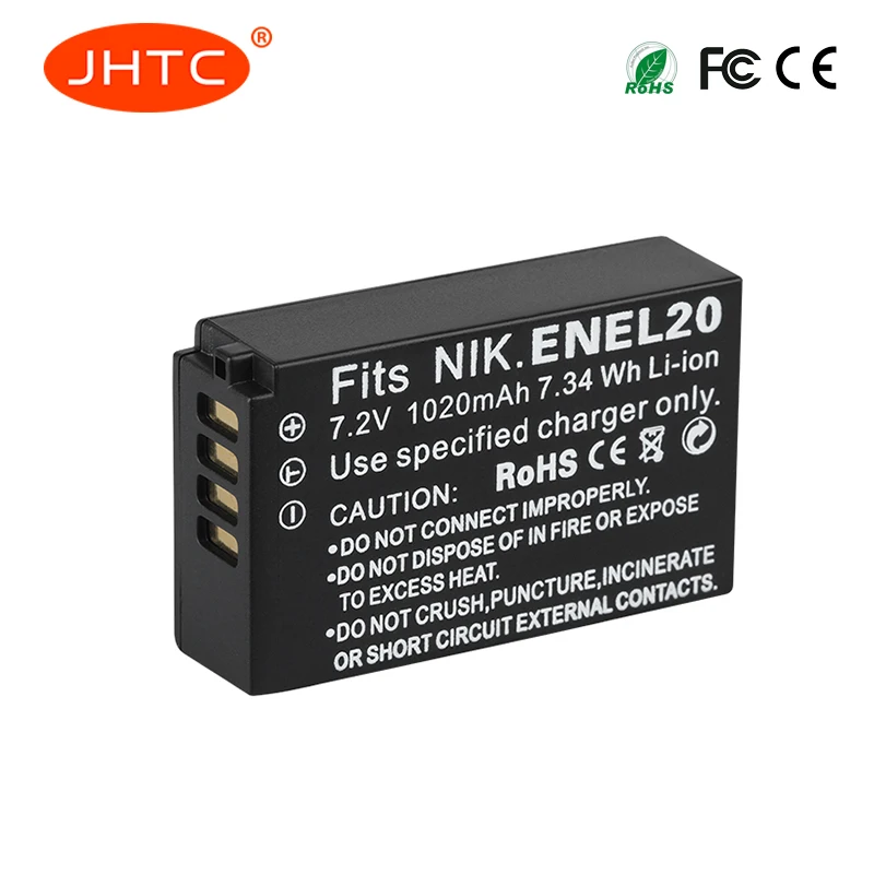 EN-EL20 EN EL20 ENEL20 Replacement Battery 1020mAh for NIKON 1 J1 J2 J3 S1 AW1 Coolpix A PM006 CAMERA S S1 Bateria en-el20