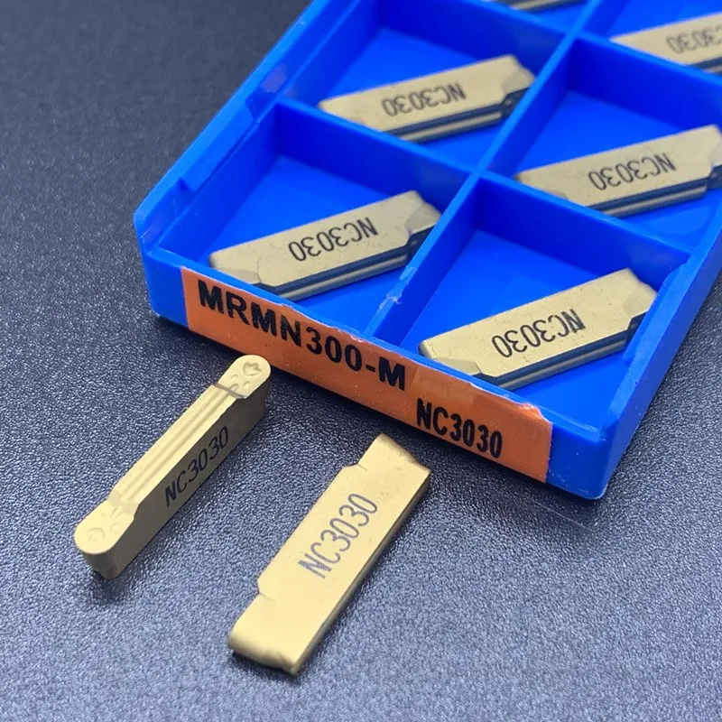 Herramientas de torneado, insertos de carburo CNC, cortador de torno, pieza de separación y ranurado, MRMN200, MRMN300, MRMN400, NC3020, NC3030, PC9030, 10 Uds.