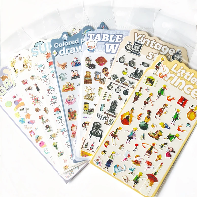 1 Sheet Cartoon Lovely Decorative Mini Sticker for Nails Households Phones Notebook Decoration