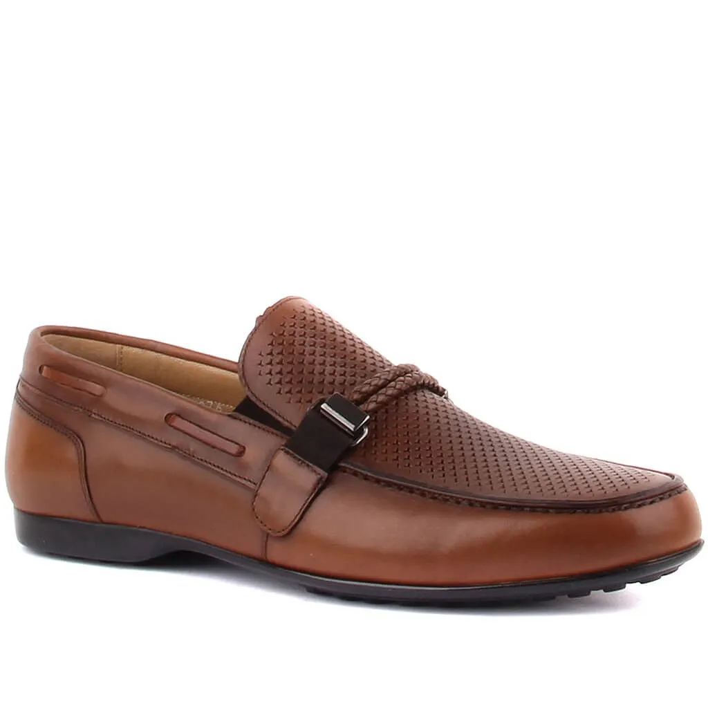 Fosco-Tan Kulit Pria Klasik Sepatu