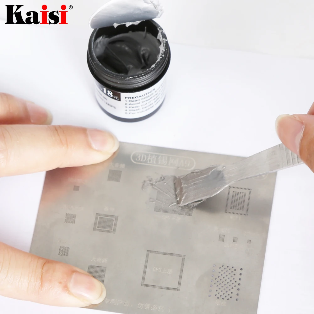 Kaisi High Quality Lead-free solder paste SMT maintenance soldering tin for iPhone BGA 138 183 220 degrees environmental CPU tin