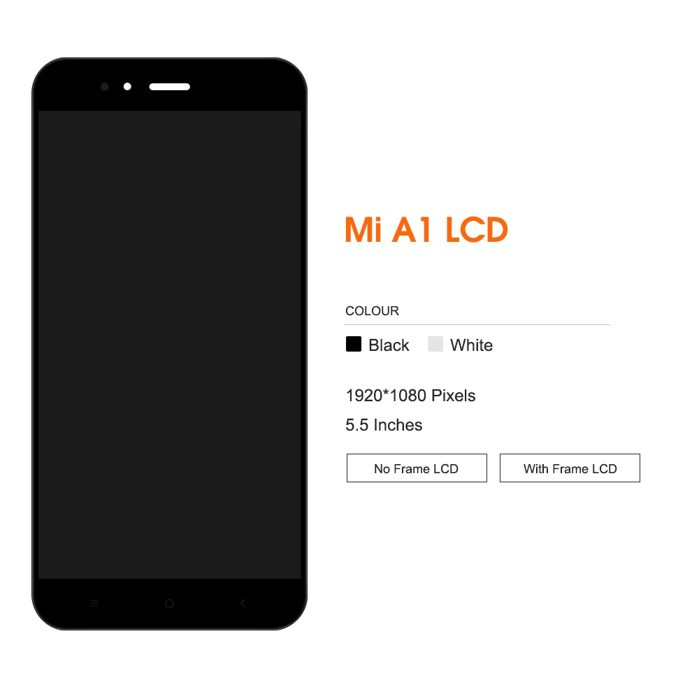 Tested Well For Xiaomi Mi A1 LCD Display+Touch Screen Digitizer Assembly For Xiaomi MiA1 Mi 5X Mi5X MDG2 MDI2 Display With Frame