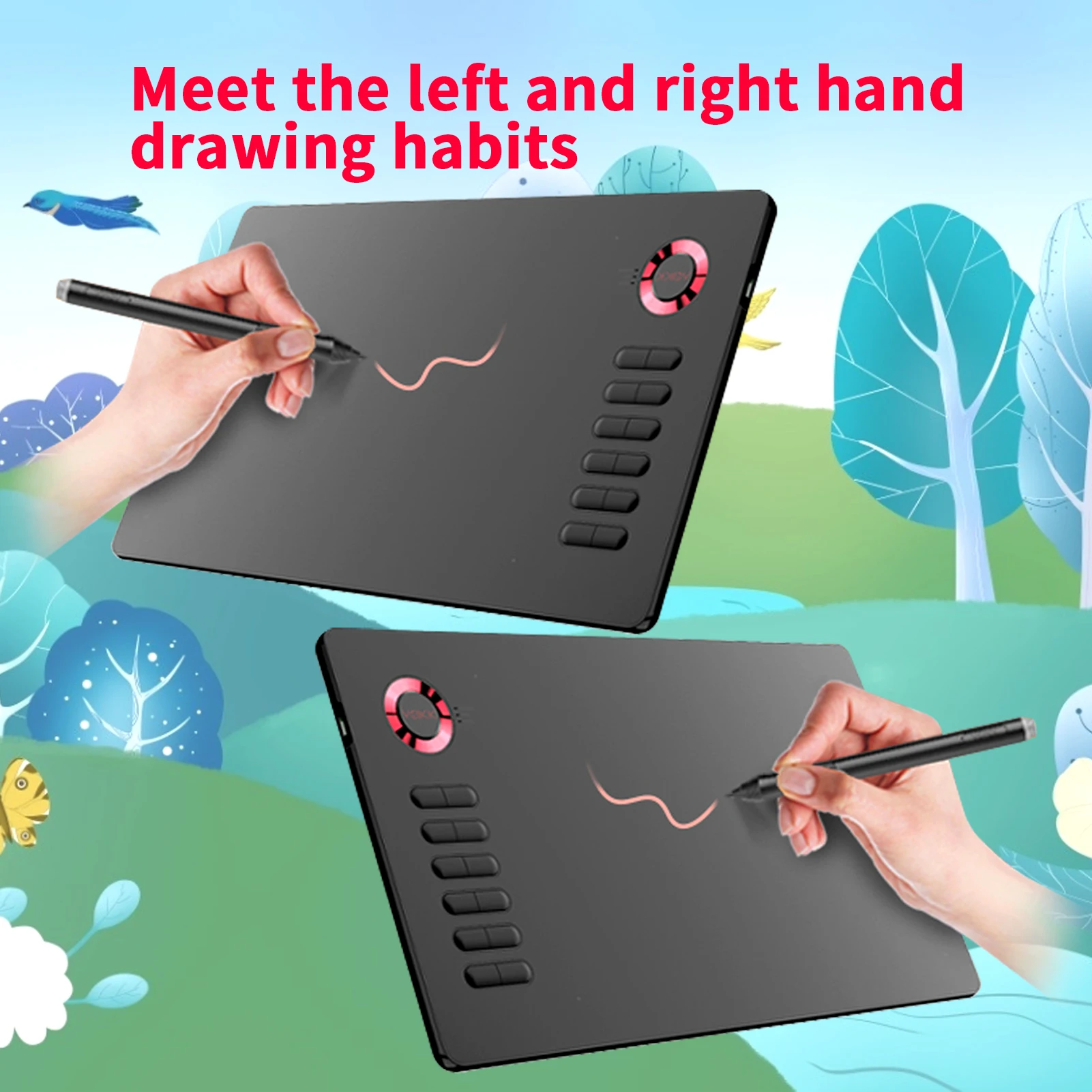 VEIKK A15 10 x 6 inch drawing tablets 8192 Level Battery-Free Pen Support Windows Mac Android Digital Graphic Tablet for drawing