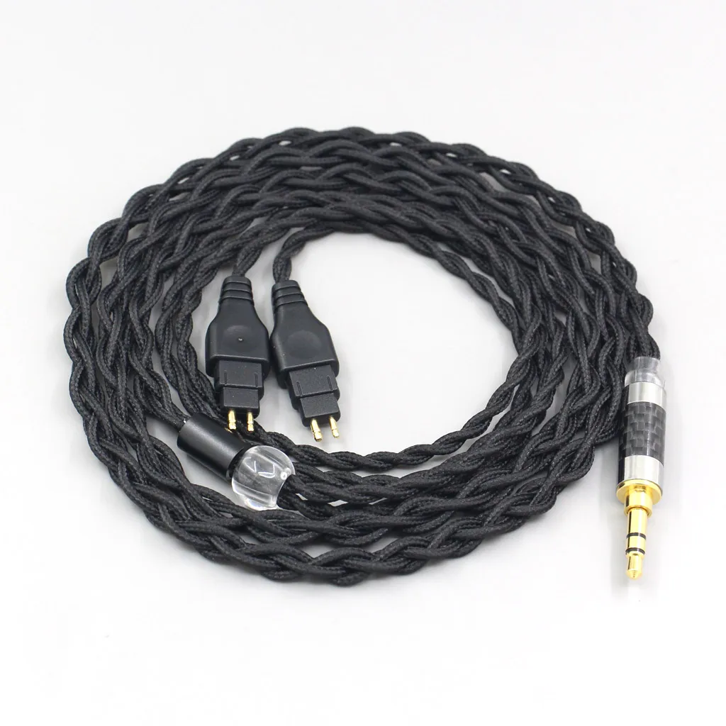 Pure 99% Silver Inside Headphone Nylon Cable For Sennheiser HD580 HD600 HD650 HDxxx HD660S HD58x HD6xx Earphone LN007456