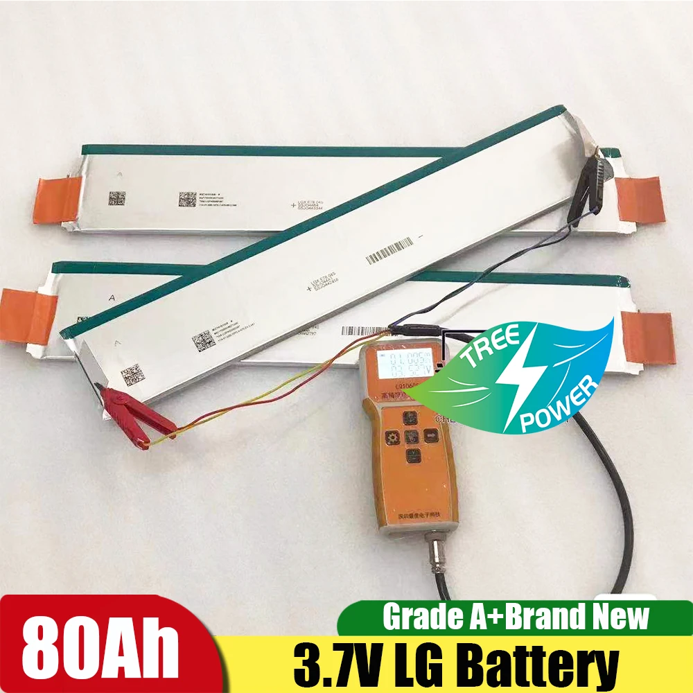 13pcs NEW 3.7V 80ah 5C Electric Car Solar Energy Storage Battery Lithium Polymer Battery Diy 78Ah 12Vv 24V 48V 60V