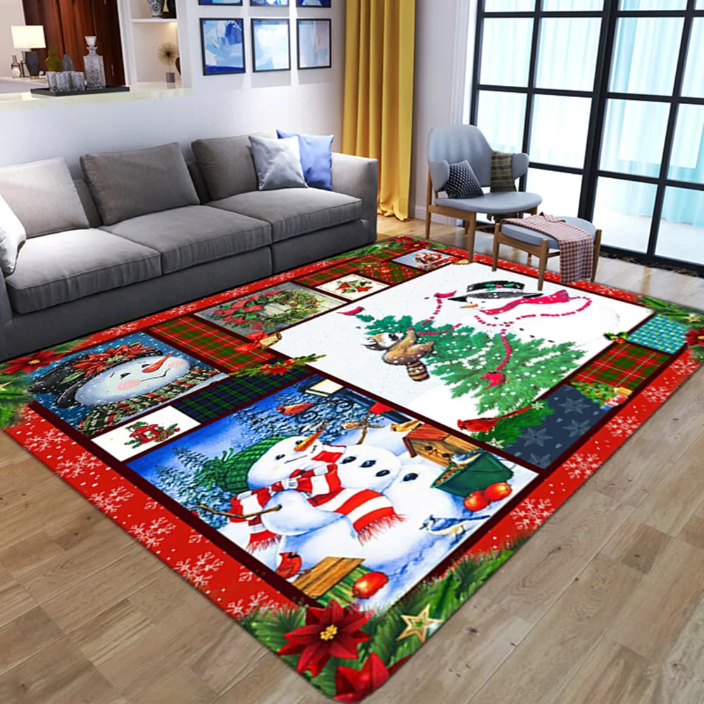 

Christmas Pattern Carpets for Living Room Bedroom Area Rug Kids Room Play Carpet Xmas Home Decor Large Rug Child Crawl Floor Mat