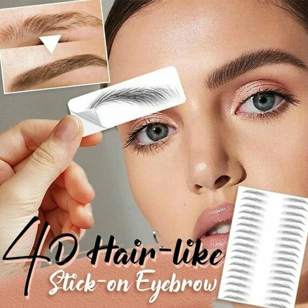 4D Hair Like Authentic Eyebrows 4D Imitation Ecological Eyebrows Eyebrow Tattoo Sticker Water-based Brow Stickers False Eyebrows