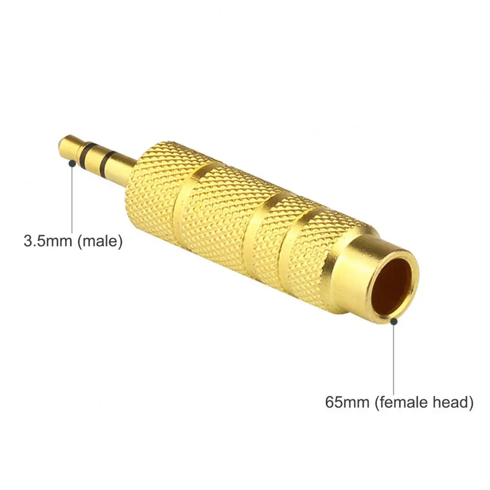 Bluelans-Convertidor de Audio multifuncional de transmisión rápida, Mini adaptador de Metal de Color dorado de 3,5mm macho a 6,5mm hembra