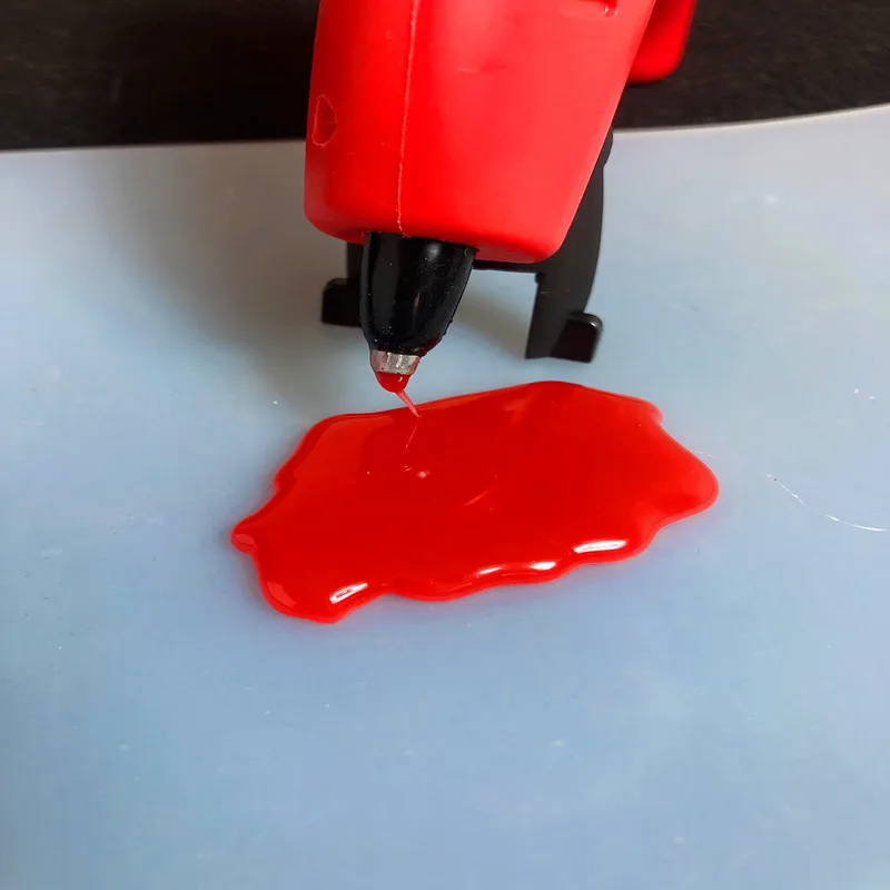 กาว Hot Melt Stick Bright สีแดง Lacquer Wax วันวาเลนไทน์ขวดไวน์ภาพวาดของขวัญกล่องซีล7*100มม.* 10PCS