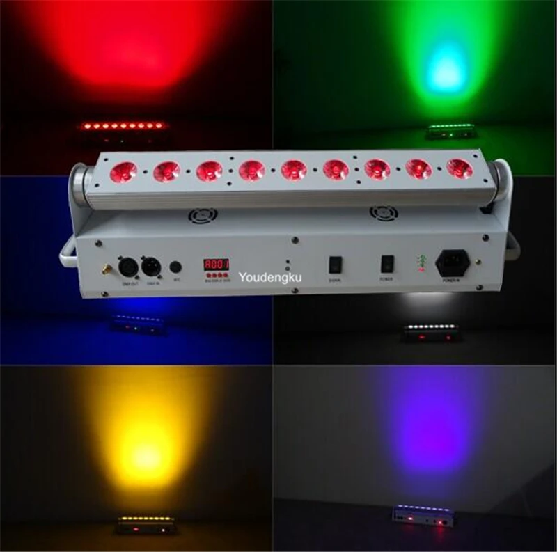 

latest wireless led wall washer 9x18w rgbwa uv 6in1 led wall washer China battery powered indoor led wall washer light