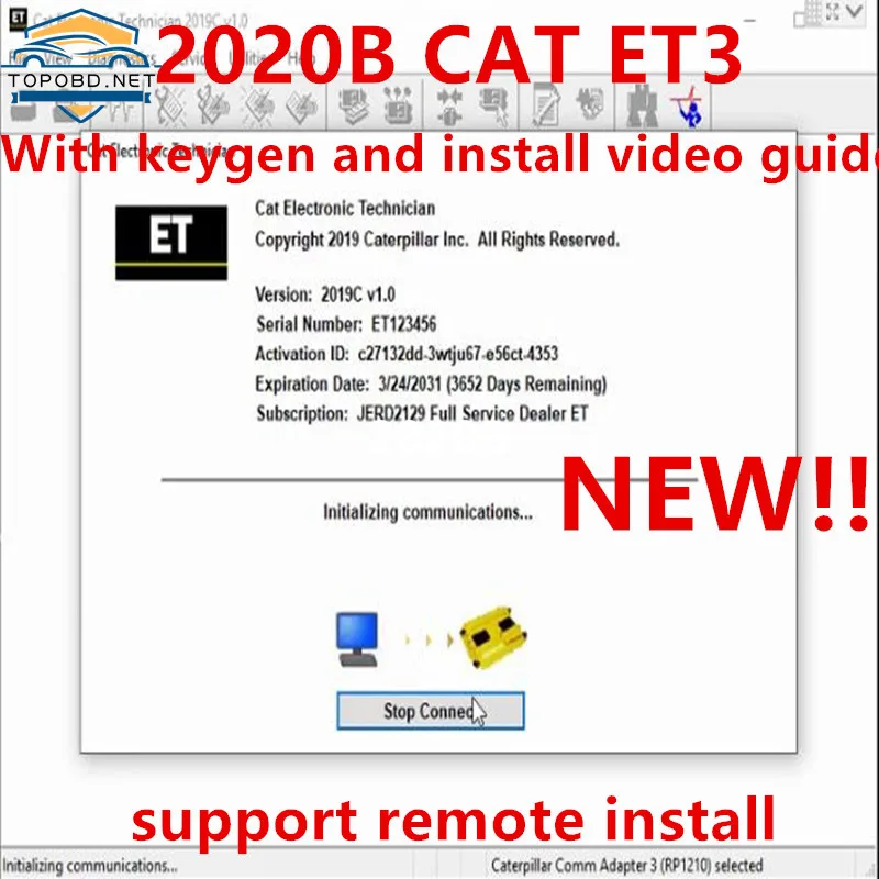 2020B Cat ET Electronic Technician For Caterpillar 2019 Cat ET ET3 Electronic Technician Diagnostic Software free keygen activat