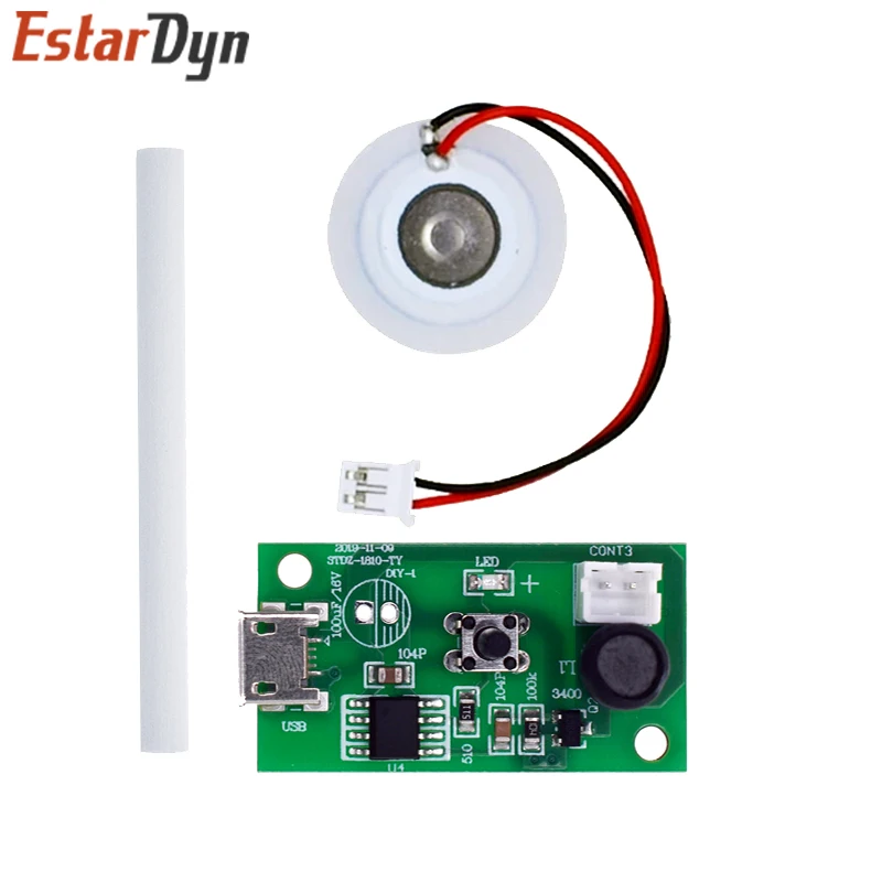 USB Mini Umidificador DIY Kits, Névoa Criador e Driver Placa de Circuito, Fogger Atomização, Filme Atomizador Folha, Mini oscilante