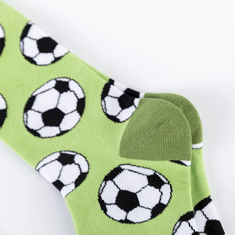 Colorful Men\'s Basketball Soccer Tennis Sports Ball Pattern Happy Wedding Socks Funny Causal Cotton Crew Chaussettes Homme