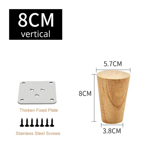 KAK Natural Solid Wood Furniture Leg Table Feets Wooden Cabinet Table Legs Fashion Furniture Hardware Replacement for Sofa Bed - Image 23