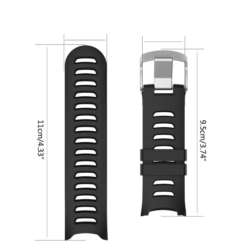 Hx6a pulseira silicone para relógio, pulseira substituição para relógio 610 com ferramentas