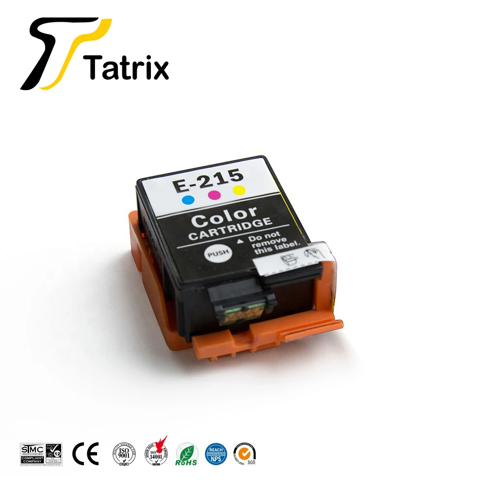 Tatrix E-215 T215 BK T215 CL Compatible Ink Cartridges For Epson  Workforce WF-100 / WF100  printer. 215 INK Cartridge (NA/AU)