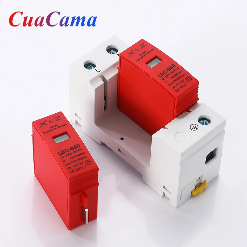 1Pcs SPD 2P Surge Protector Low Voltage AC Distribution Household Lightning Protection Device Arrester Power Switch Module LBO