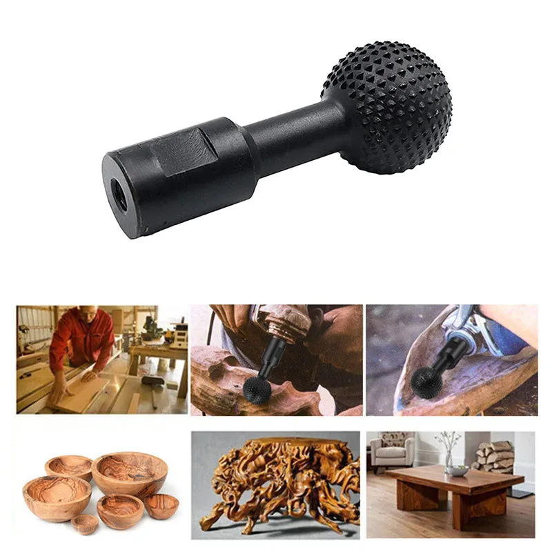 Ball Gouge Spherical Spindles Shaped Wood Gouge Power Carving Attachment for Angle Grinder Wooden Groove Carving Tool