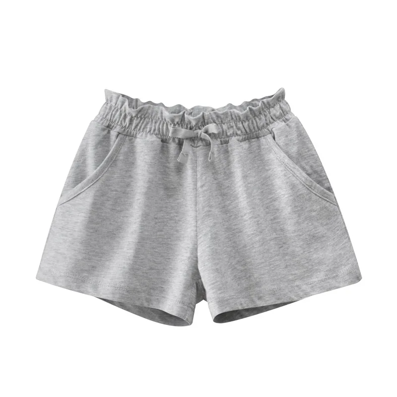 Pantalones cortos de verano para niñas, 2024 algodón, deportivos, informales, de 1 a 9 años, HK601, 100%