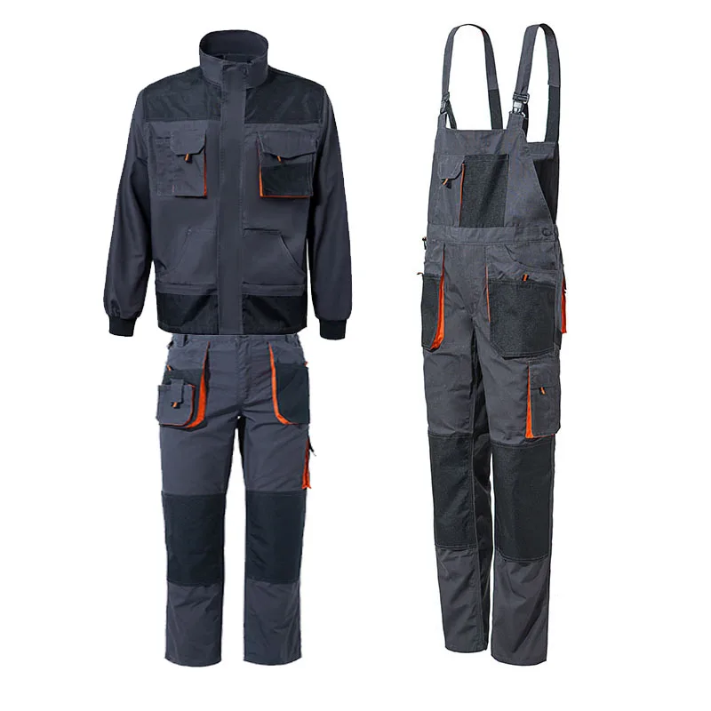 Men’s Work Bib and Brace Overall with Pockets Carpenters Work Overall Workwear Jacket Pants