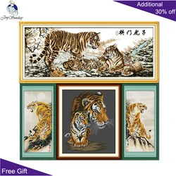 Joy-tiger kit punto croce, animale di famiglia, D186 D211(1) D211(2) D331