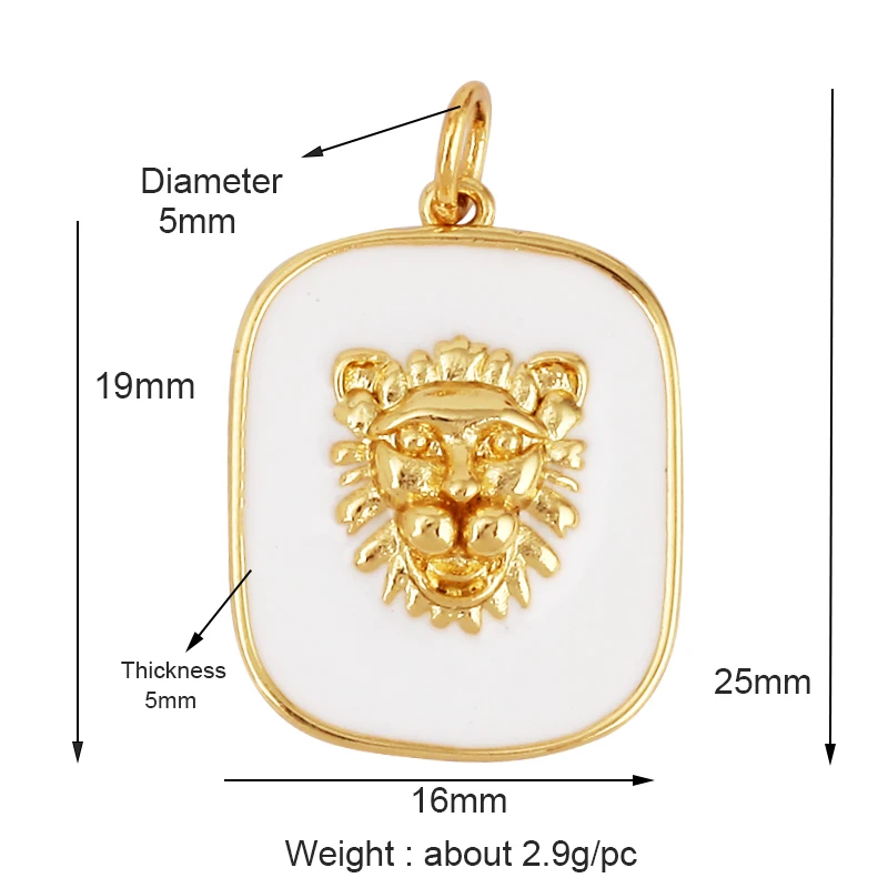 Enamel Bear Lion Animal Charm Pendant  for Necklace Bracelet,Colourful Handy Craft Summer Jewelry Components Supplies L10