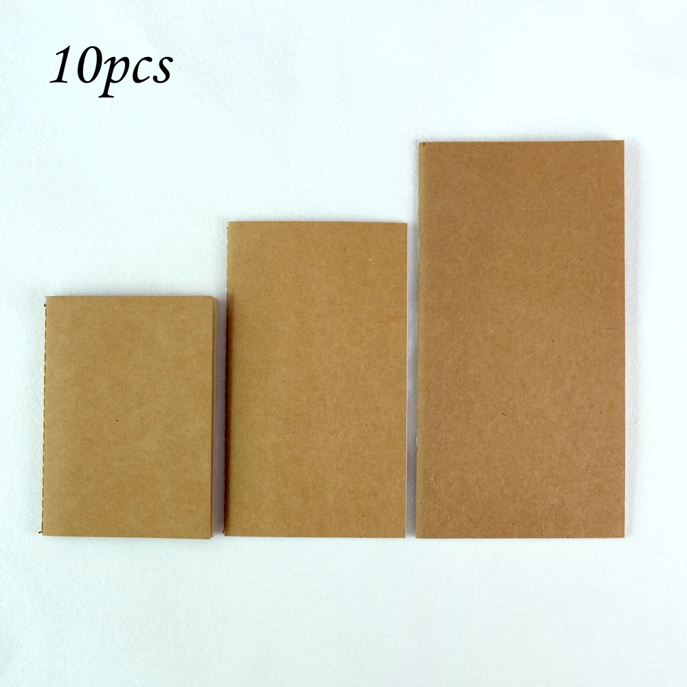 10pcs Traveler\'S Notebook Refill L/M/S 3 Sizes 9 types Replace Insert standard/portable/passport size krart paper diary