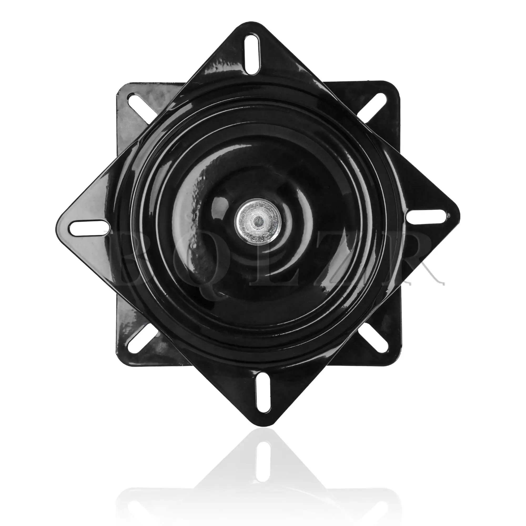 BQLZR Black 6 Inch Turntable Bearing Square Swivel Plate for Dining Furniture