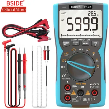 BSIDE Digital Multimeter True RMS Auto Range Capacitance Temperature Voltage Current Hz Ohm Duty Cycle Tester Analog Bar
